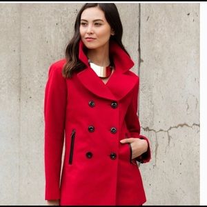 Black rivet peacoat women's Clearance